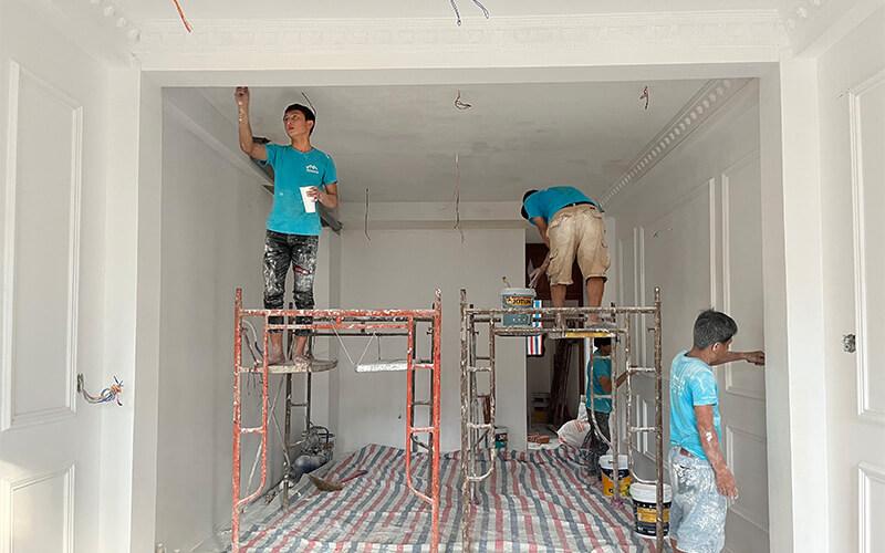 Sơn bả trần và tường