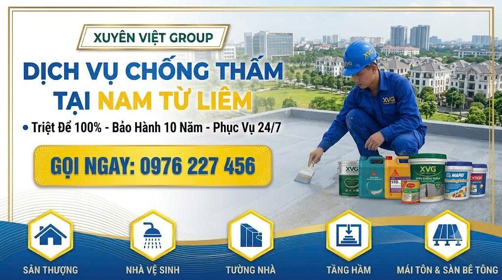 Dịch vụ chống thấm tại Nam Từ Liêm