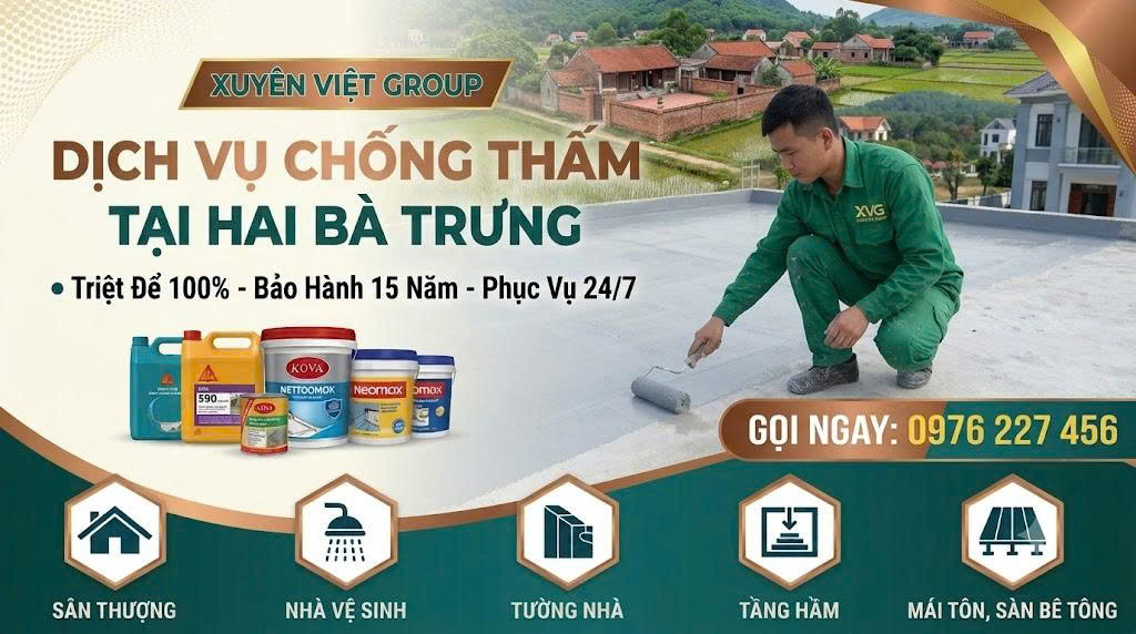 dịch vụ chống thấm tại hai bà trưng