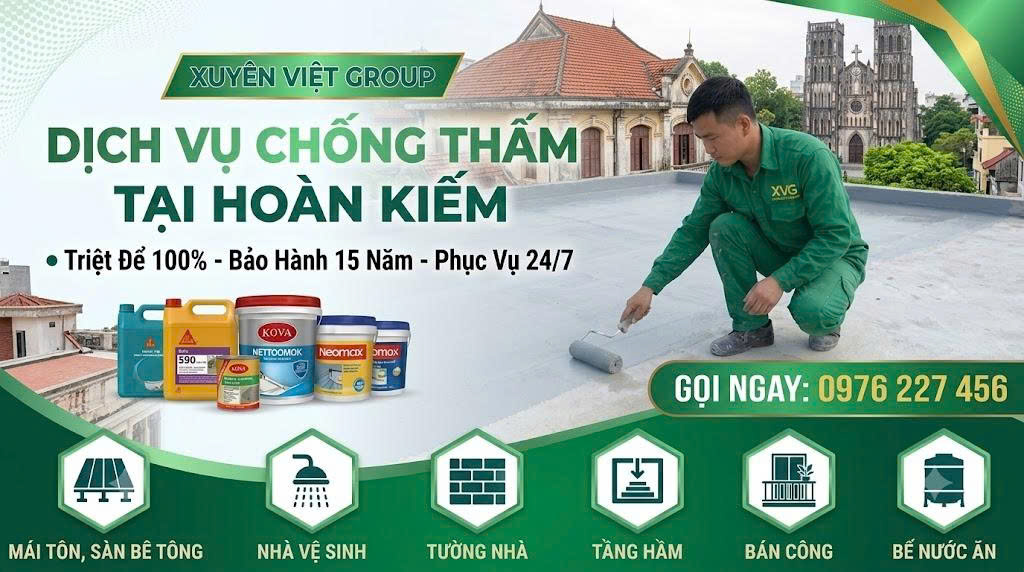 dịch vụ chống thấm tại hoàn kiếm